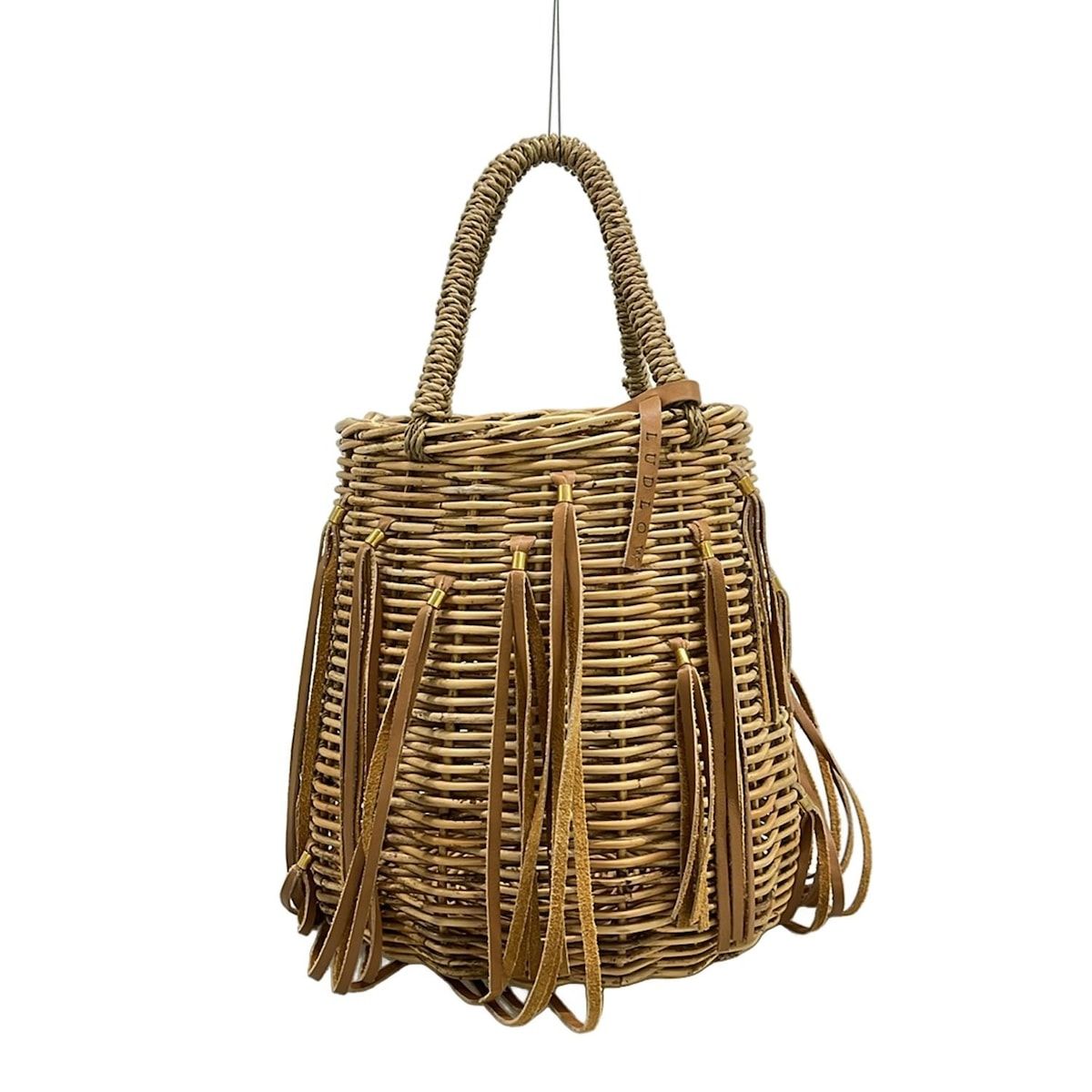 LUDLOW(ラドロー) ハンドバッグ ライトブラウン×ブラウン フリンジ