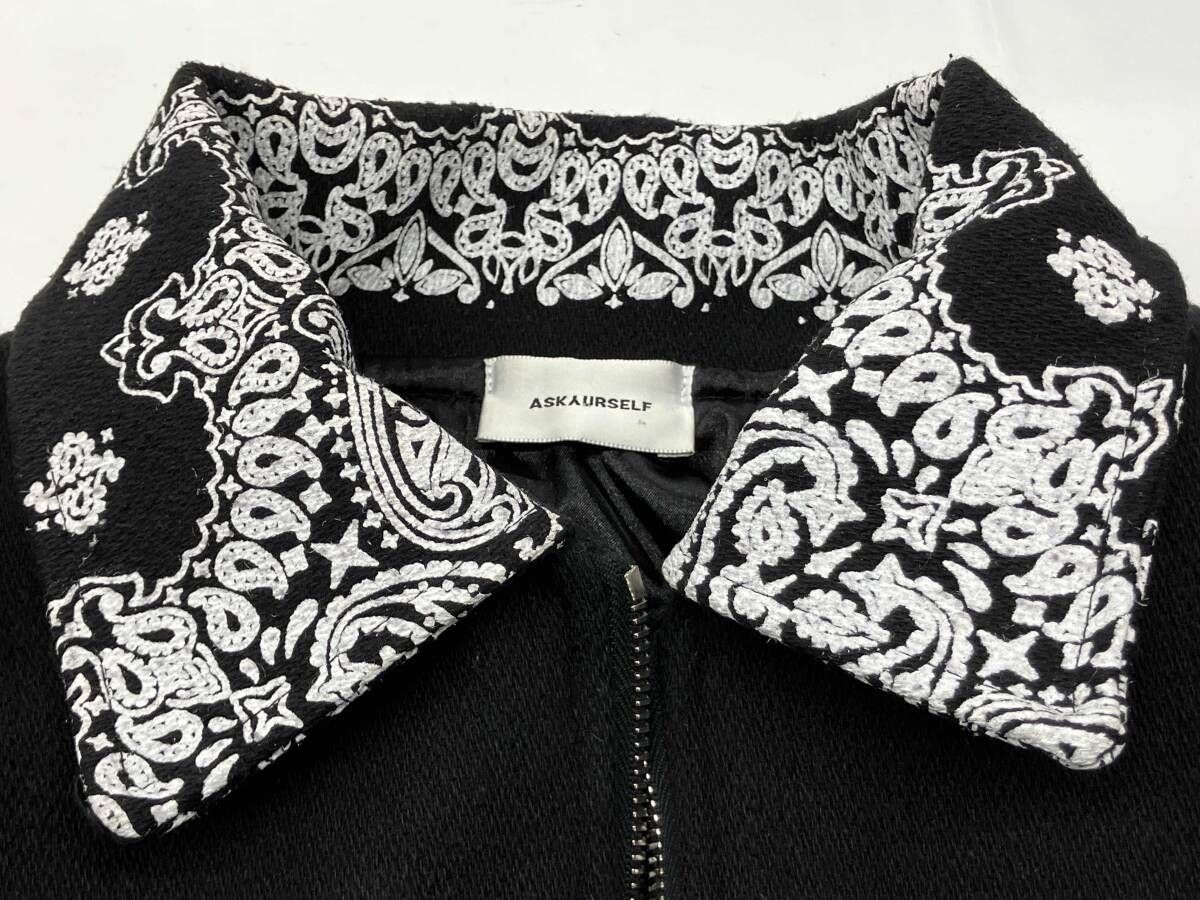 ASKYURSELF PAISLEY COLLAR VARSITY JACKET アスクユアセルフ ジップ