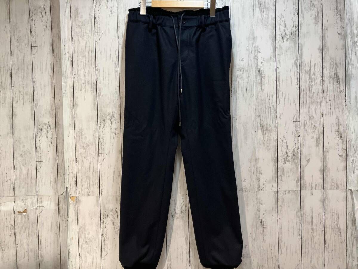sacai サカイ ウールロングパンツ 19 02045 M ブラック