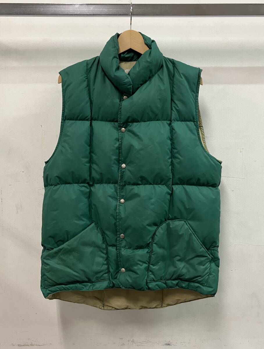 SIERRA DESIGNS シエラデザインズ ダウンベスト 70 S 7本杉 シミあり サイズL グリーン