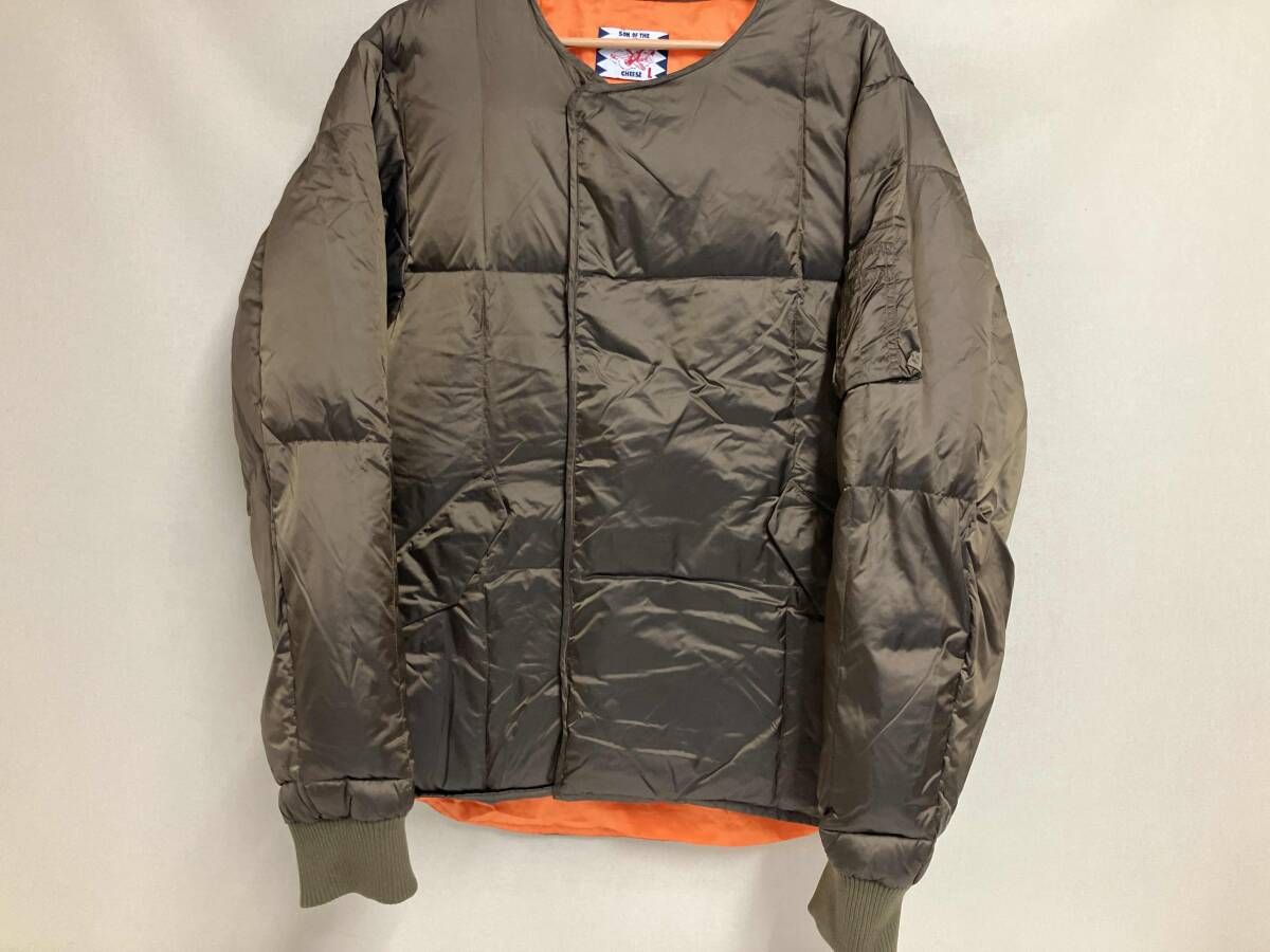 【多少値下げ可】SON OF THE CHEESE(サノバチーズ) MA-1 SON OF THE CHEESE サノバチーズ ノーカラーカーキ ダウンジャケット
