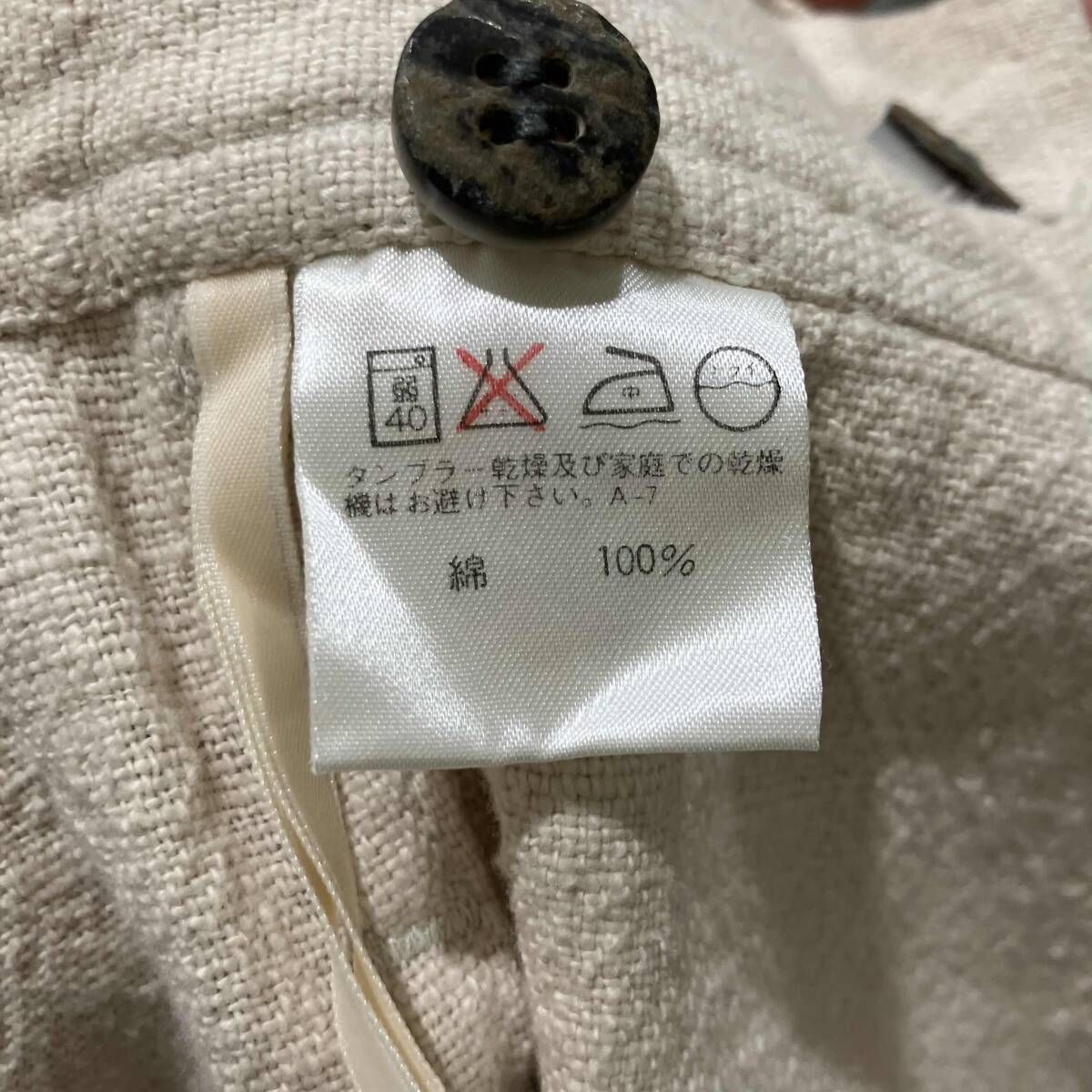 ISSEY MIYAKE PLANTATION／コットンパンツ／ホワイト M ボタン欠損 綿