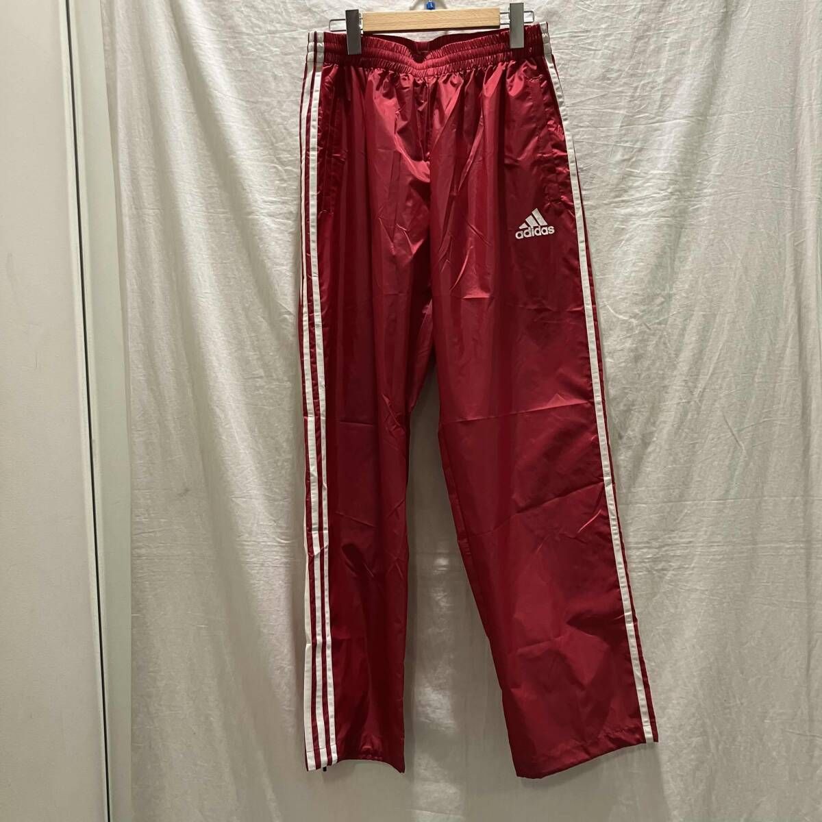90-00s adidas ナイロンパンツ その他ロングパンツ Lレッドアディダス