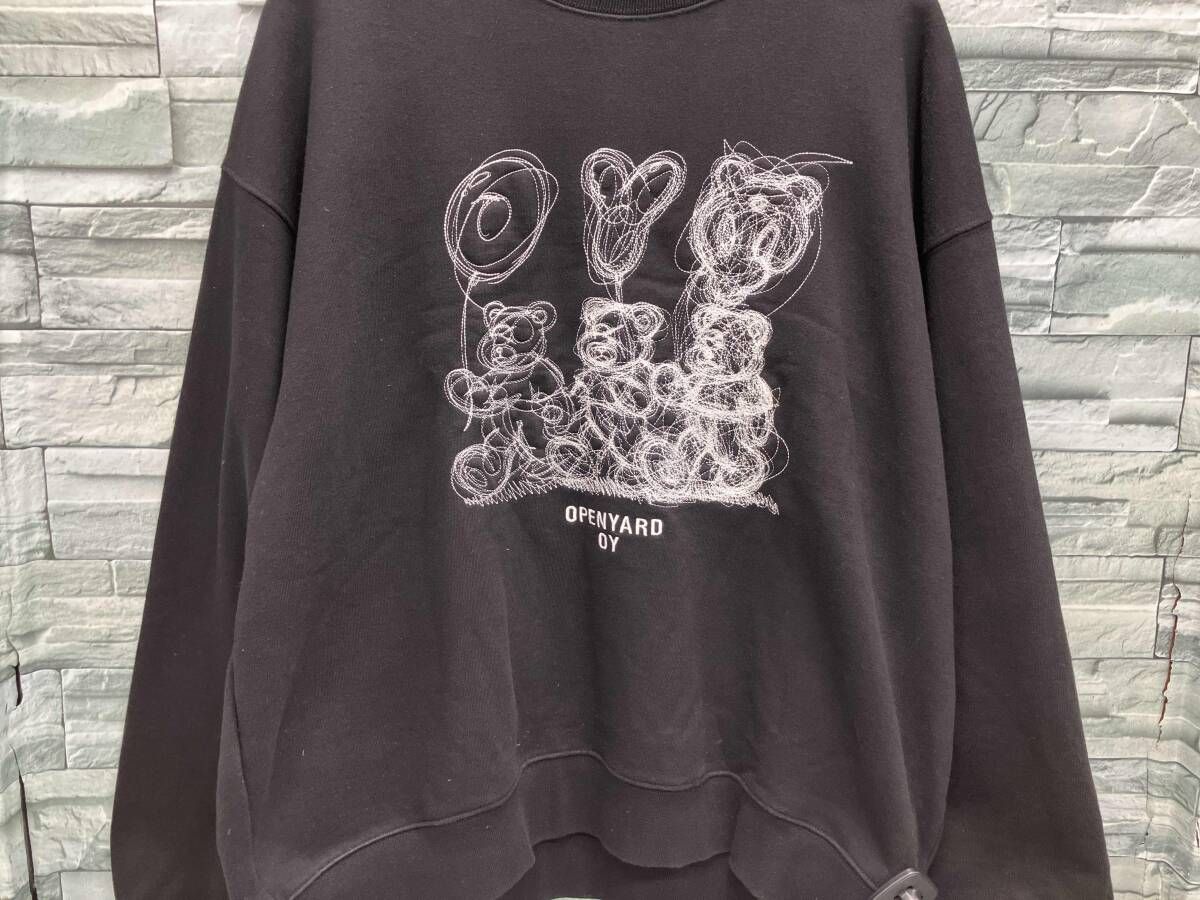 Openyard oy Oy くま oy 長袖 くま oy 長袖 メンズ ブラック OY くま 