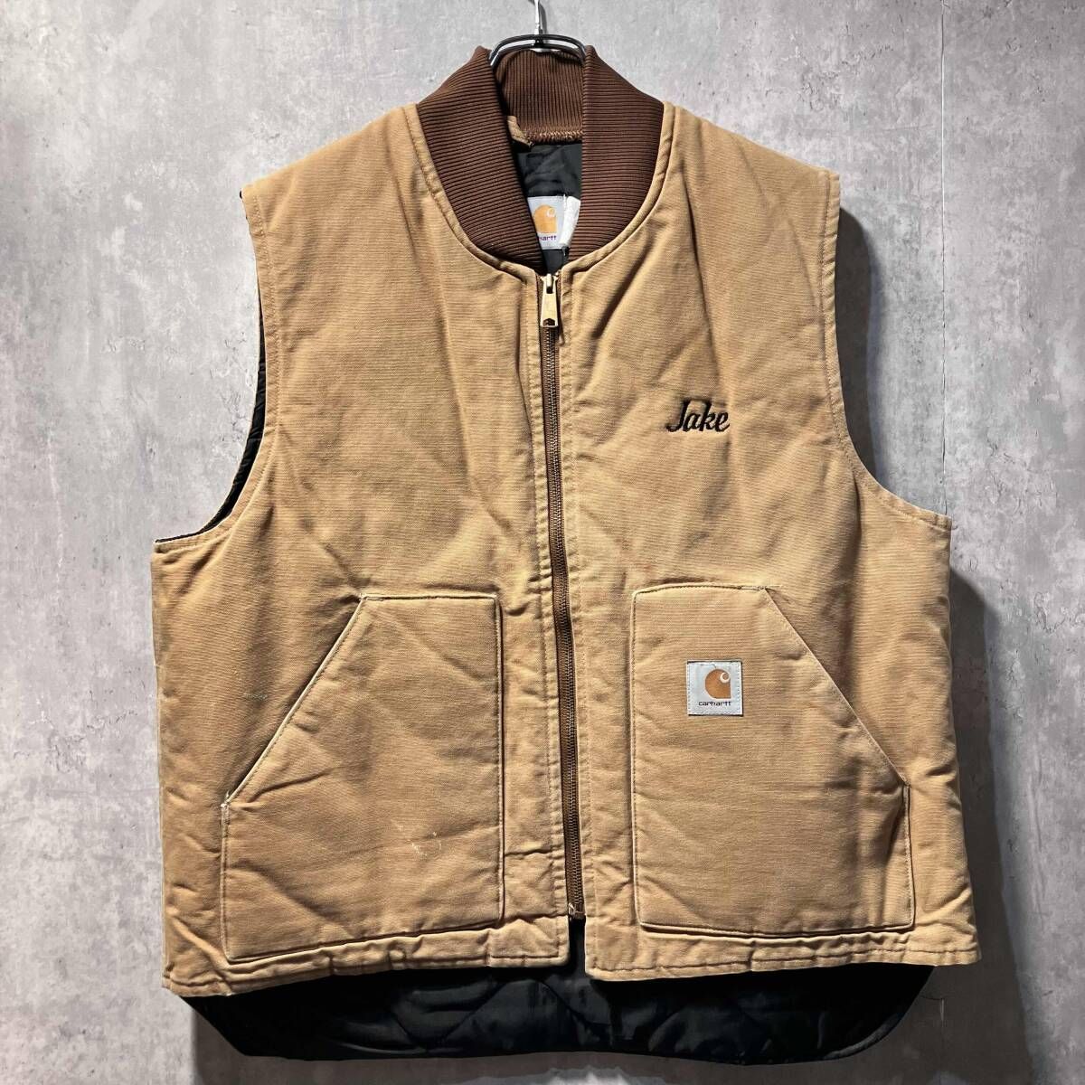 Carhartt ダック地JAKE刺繍べスト サイズXL カーハート