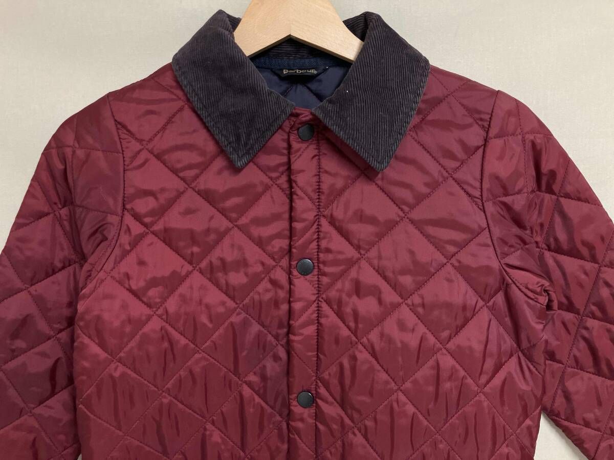 BARBOUR バブアー キルティングジャケット LIDDESDALE キッズ Mサイズ レッド