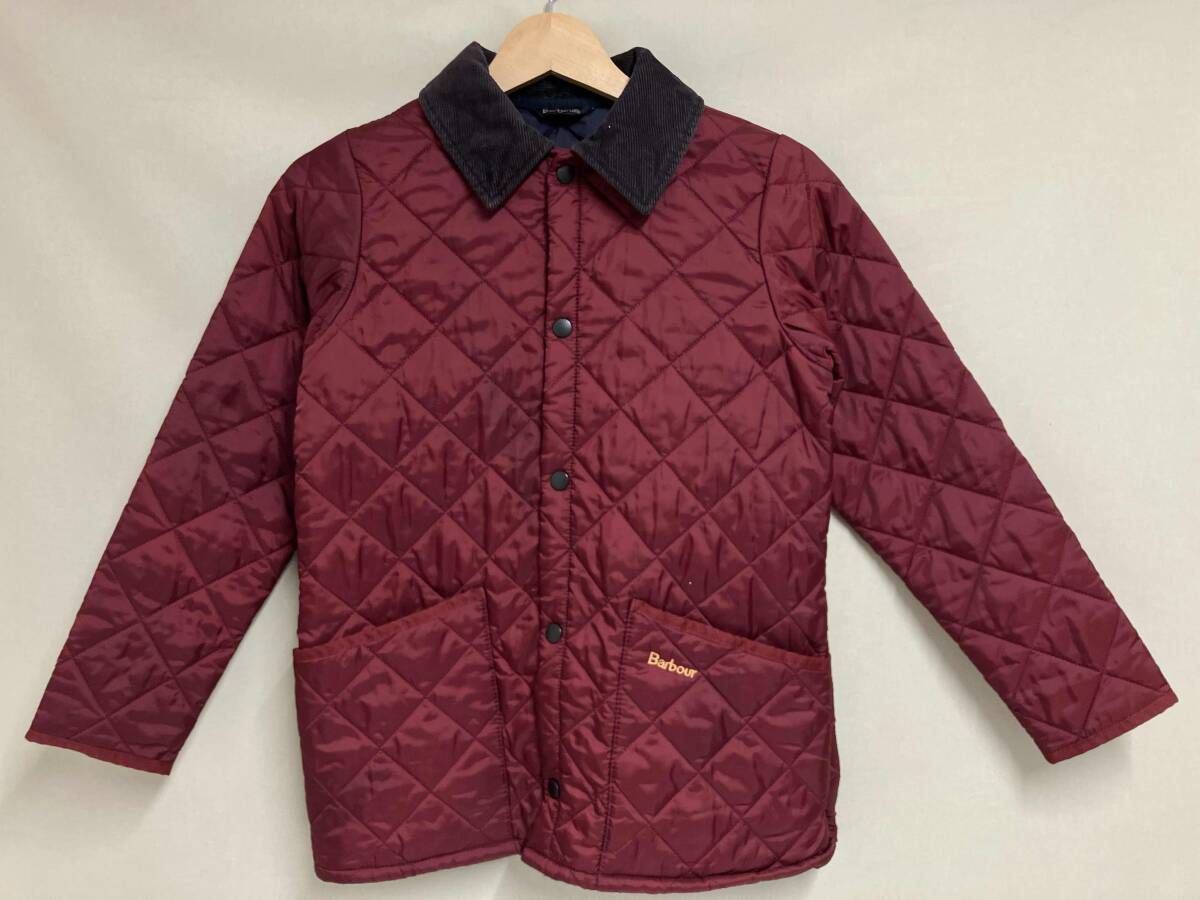 BARBOUR バブアー キルティングジャケット LIDDESDALE キッズ Mサイズ レッド
