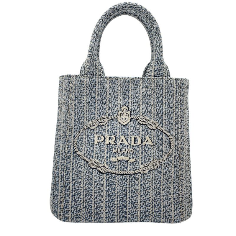 プラダ PRADA 2WAYバッグ ブルー キャンバス レディース ショルダー