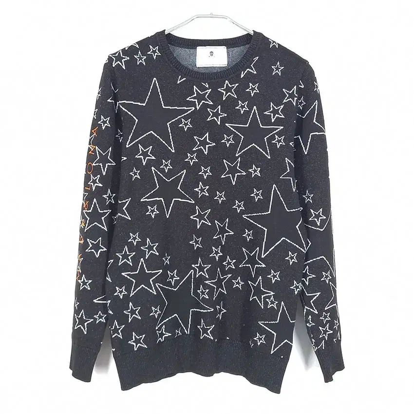 MARK & LONA マークアンドロナ メンズ 秋冬 袖刺繍 パール ニット T