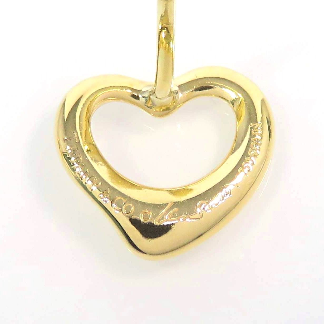 TIFFANY&Co ティファニー 750 オープンハート ピアス イエローゴールド