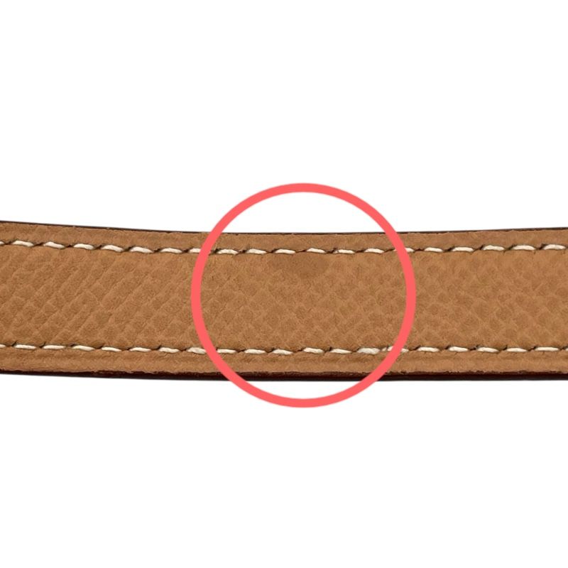 エルメス HERMES ストラップ ナチュラル GD金具 クシュベル ユニ
