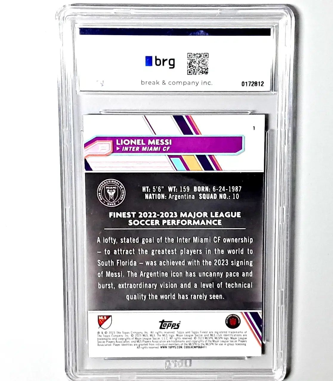 リオネル メッシ ブルー アメリカ初年発売 ファイニスト BRG 10