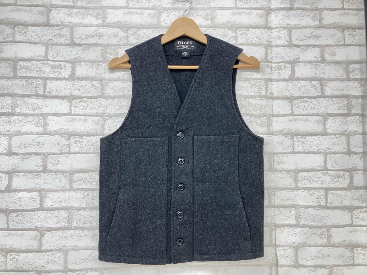 FILSON ウールベスト ダークグレー FILSON 80354570002 フィルソン ウール ベスト 前開きベスト