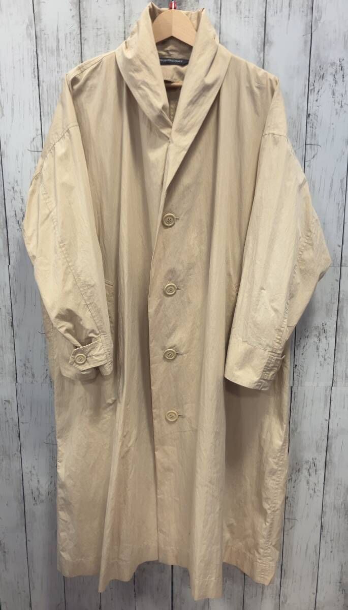 イッセイミヤケ　ウールコート　オーバーサイズ　アーカイブ　ヴィンテージ　ベージュ WINDCOAT ウインドコート ｴｲﾈｯﾄ ｲｯｾｲﾐﾔｹ ｱｰｶｲﾌﾞ 90s ベージュ ケアタグ