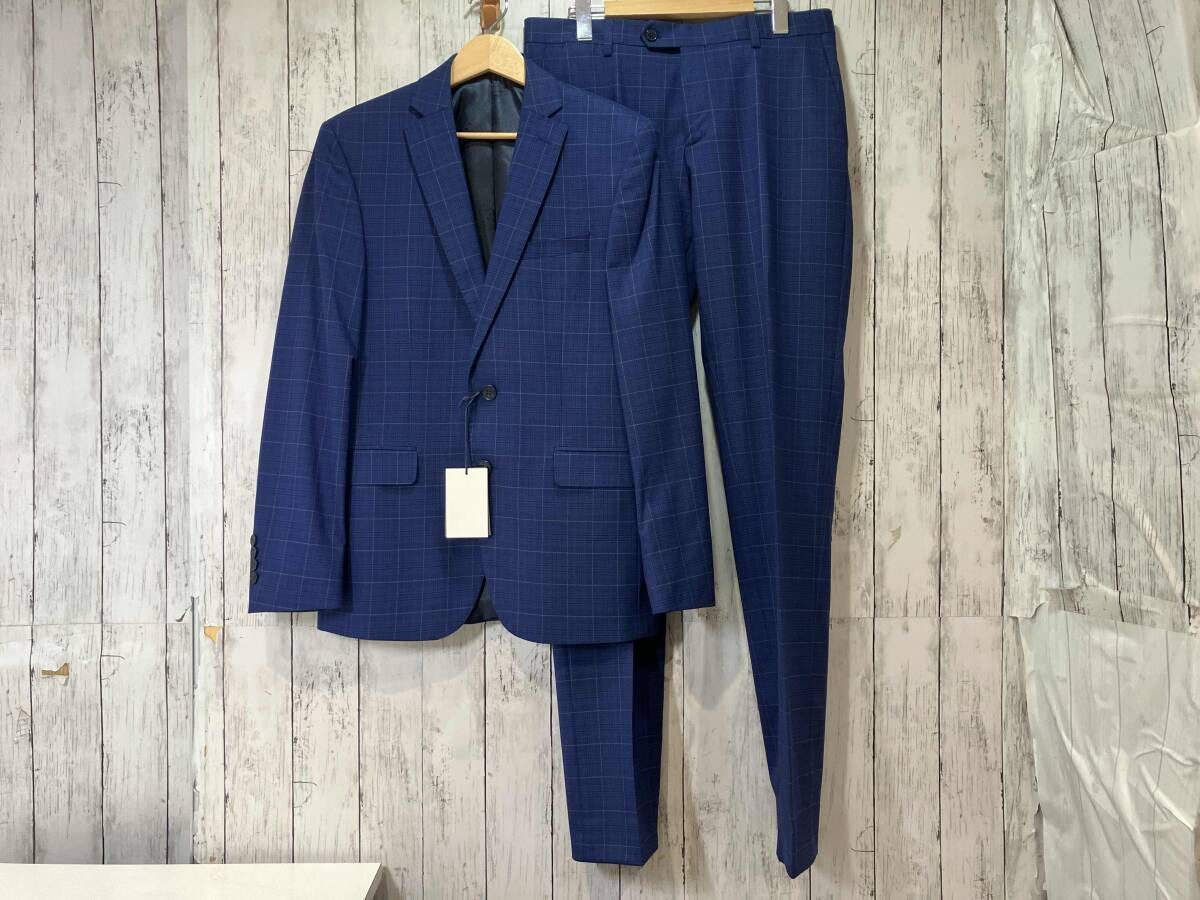 CANALI カナーリ スーツ セットアップ ブルー チェック柄 48 6 R