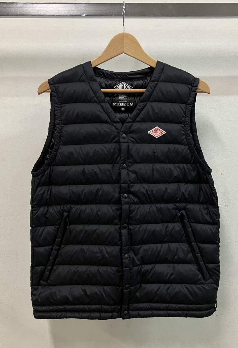 DANTON ダントン ダウンベスト ロゴ ロゴボタン トラッド&ベーシック