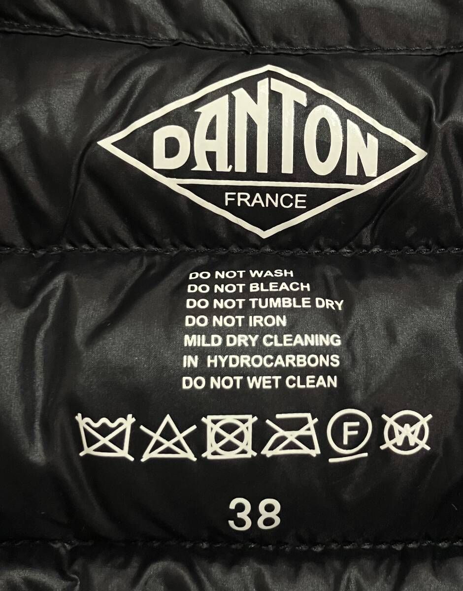 DANTON ダントン ダウンベスト ロゴ ロゴボタン トラッド&ベーシック