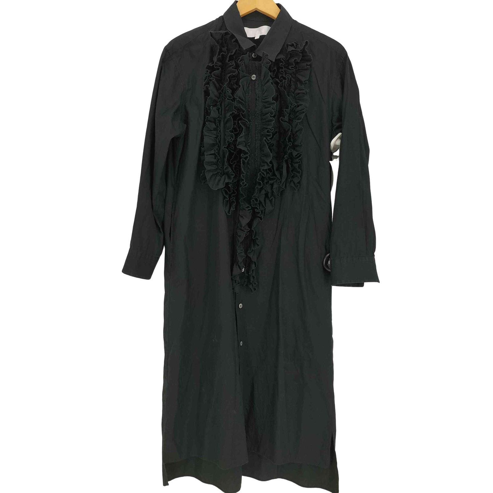 専 tao COMME des GARCONS レースリボン シャツワンピース タオコムデギャルソン tao COMME des GARCONS 23AW フリル装飾 長袖