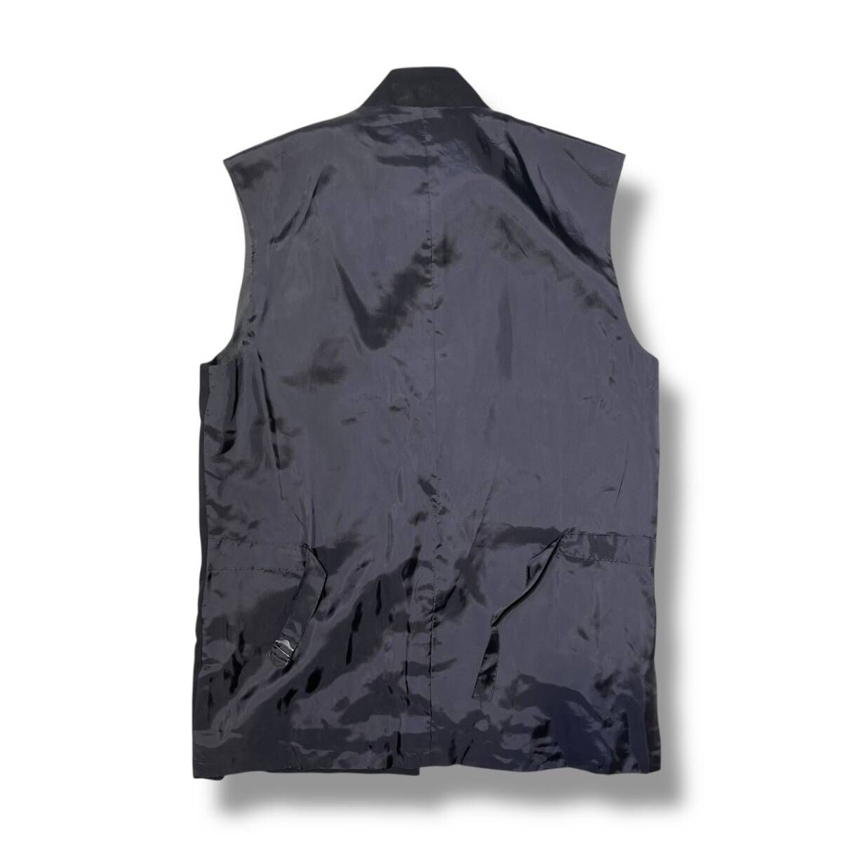 19ss YOHJI YAMAMOTO POUR HOMMEスタンドカラーベストA ブラック