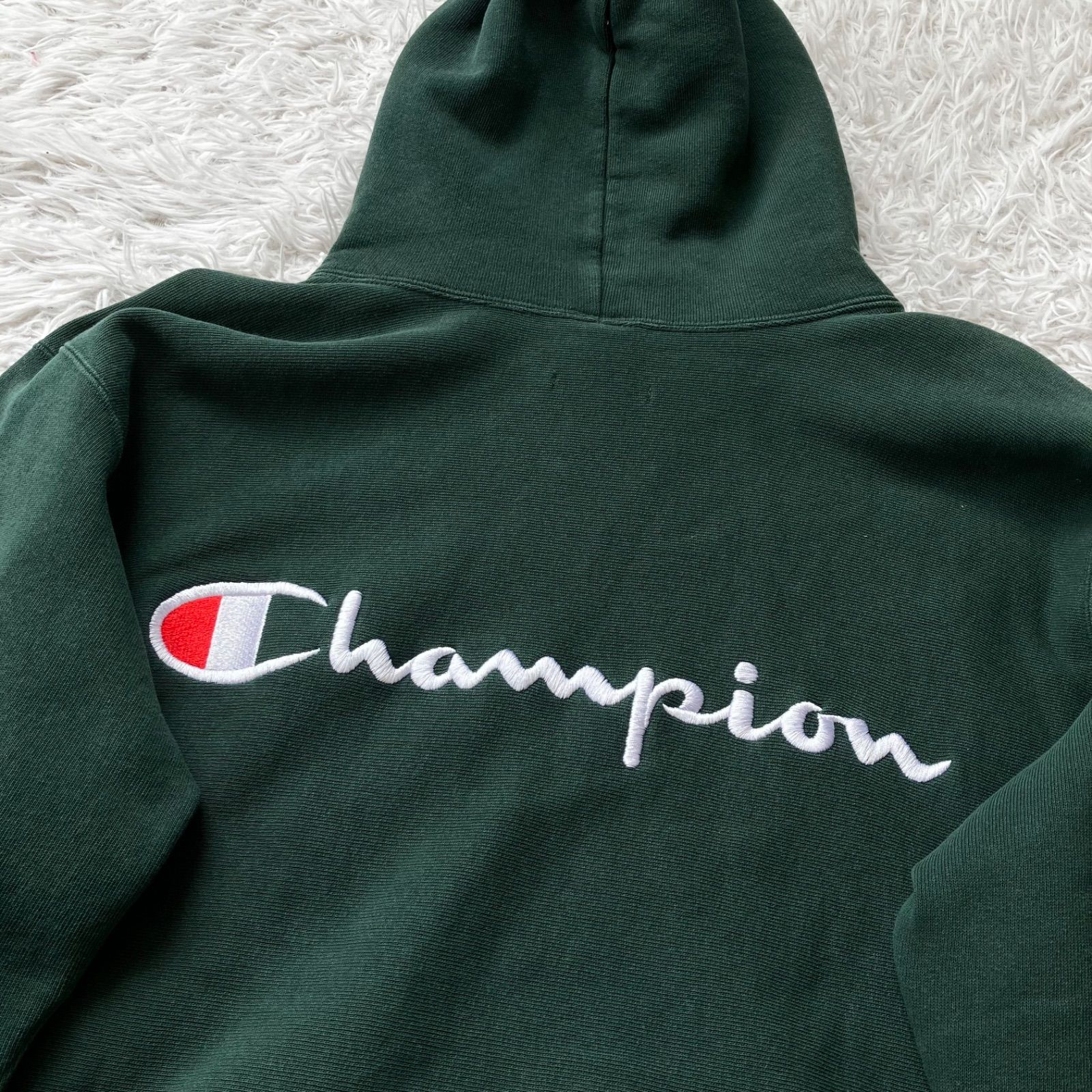 状態良 Champion エモダ コラボ パーカー リバースウィーブ