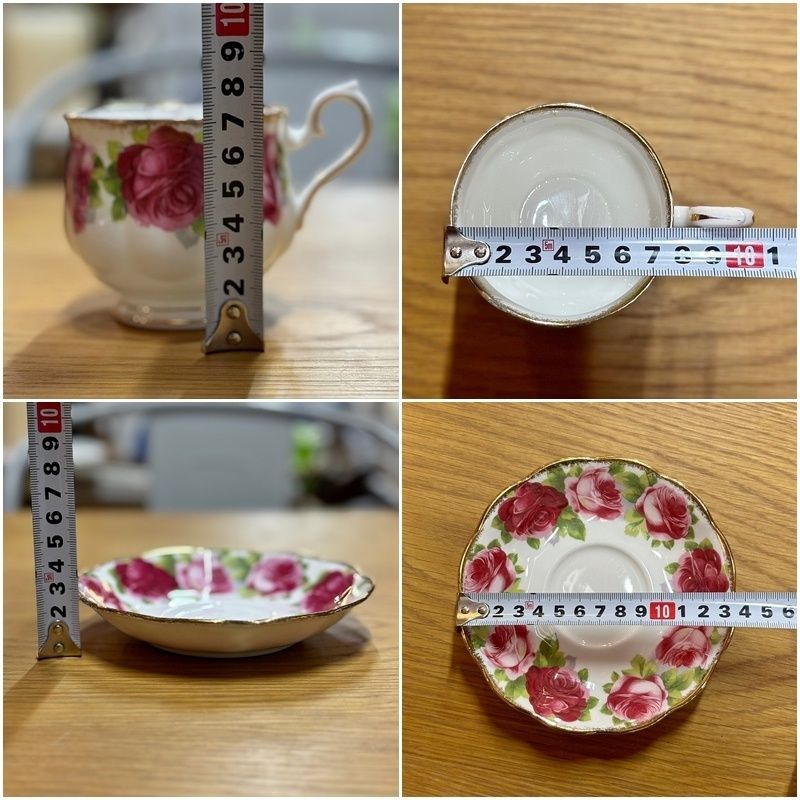  イングリッシュローズ ロイヤルアルバート カップ＆ソーサー 1客 ヴィンテージ Royal Albert 薔薇 金彩 英国 ボーンチャイナ RU 1010-5 カップ ソーサー コーヒー ティーカップ