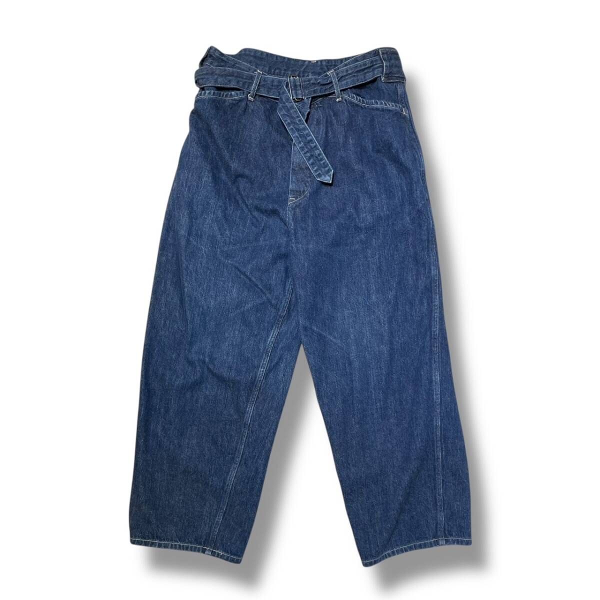 COMOLI 21AW ベルテッドデニム インディゴ 21AW COMOLI ベルテッドデニムパンツ グルカパンツ U03-03011