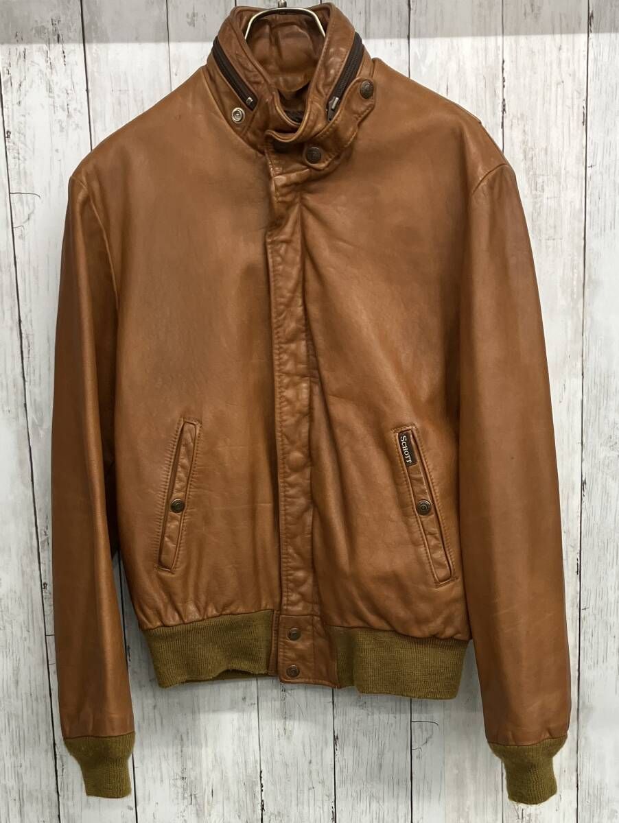 Schott レザージャケット ショット スタンドカラー レザーブルゾン