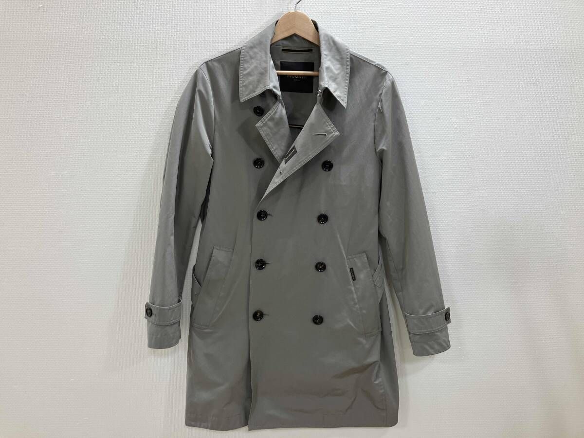 MOORER トレンチコート 綿混トレンチコート コットン単衣トレンチコート カーキベージュ 46 秋