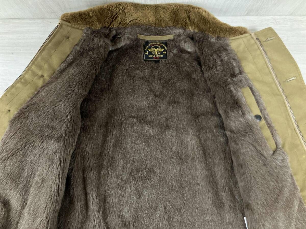 skull flight/スカルフライト/ジャケット/ライダース/N-1/カーキ/size