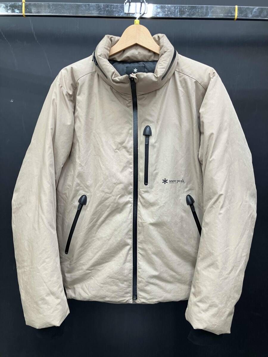 Snow Peak メンズL ダウンジャケット ベージュ スノーピーク