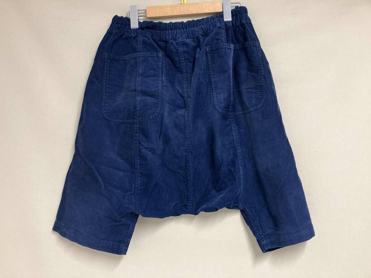 COMME des GARCONS コムデギャルソン ハーフコーデュロイパンツ サルエル ネイビー S 21810 サイズs