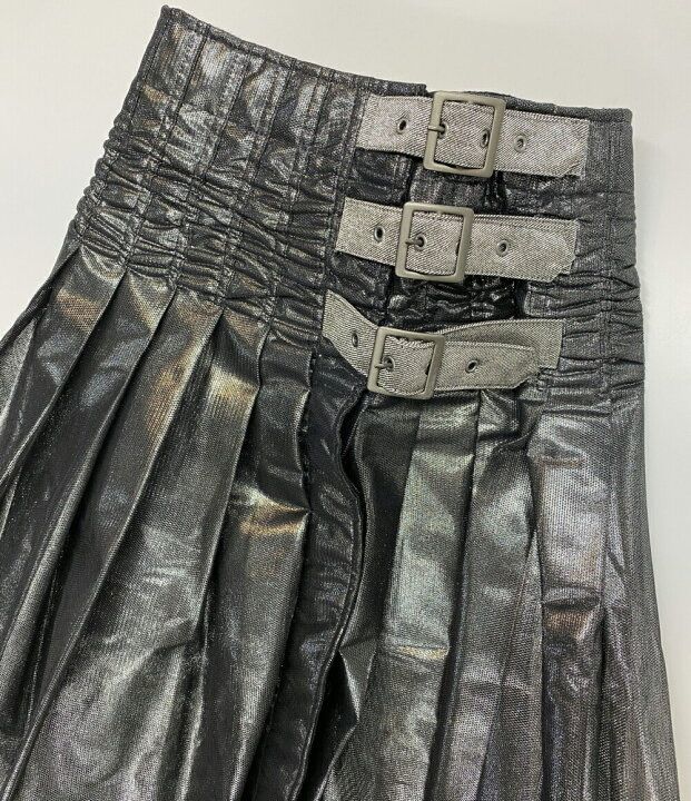 美品 ジュンヤワタナベ ベルテッドプリーツスカート 25SS JO-S003