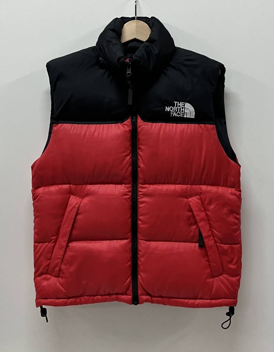 THE NORTH FACE ザ ノースフェイス Nuptse vesest ヌプツェ ベスト ND 1082 ダウンベスト サイズS レッド ブラック ナイロン 中国製