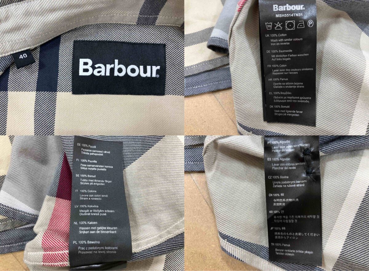 BARBOUR バブアー 長袖チェックシャツ チェックシャツ 先染めチェック