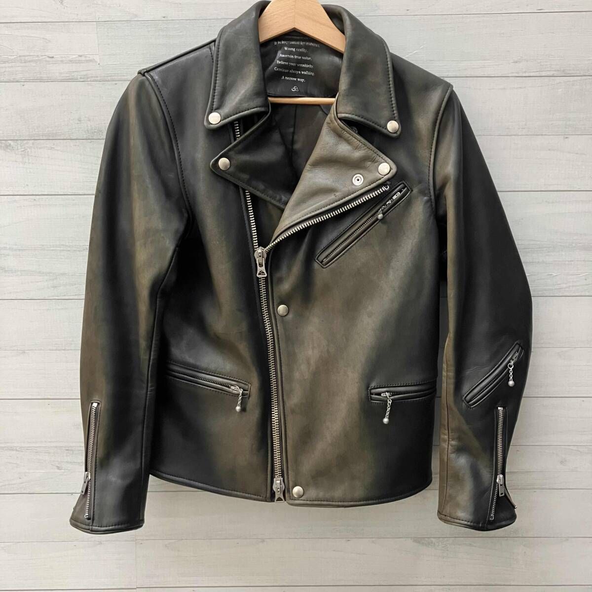 Johnbull ジョンブル ダブルライダース 馬革 J6004 81-0003 色褪せ部分