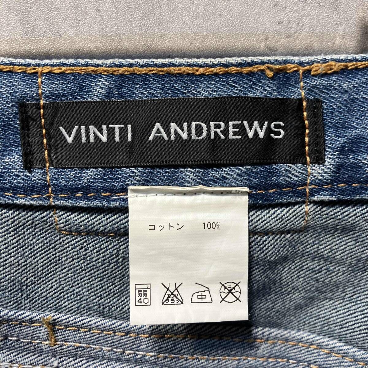 VINTI ANDREWS ジーンズ ダメージ加工デニム ブルー サイズ32 ヴィン