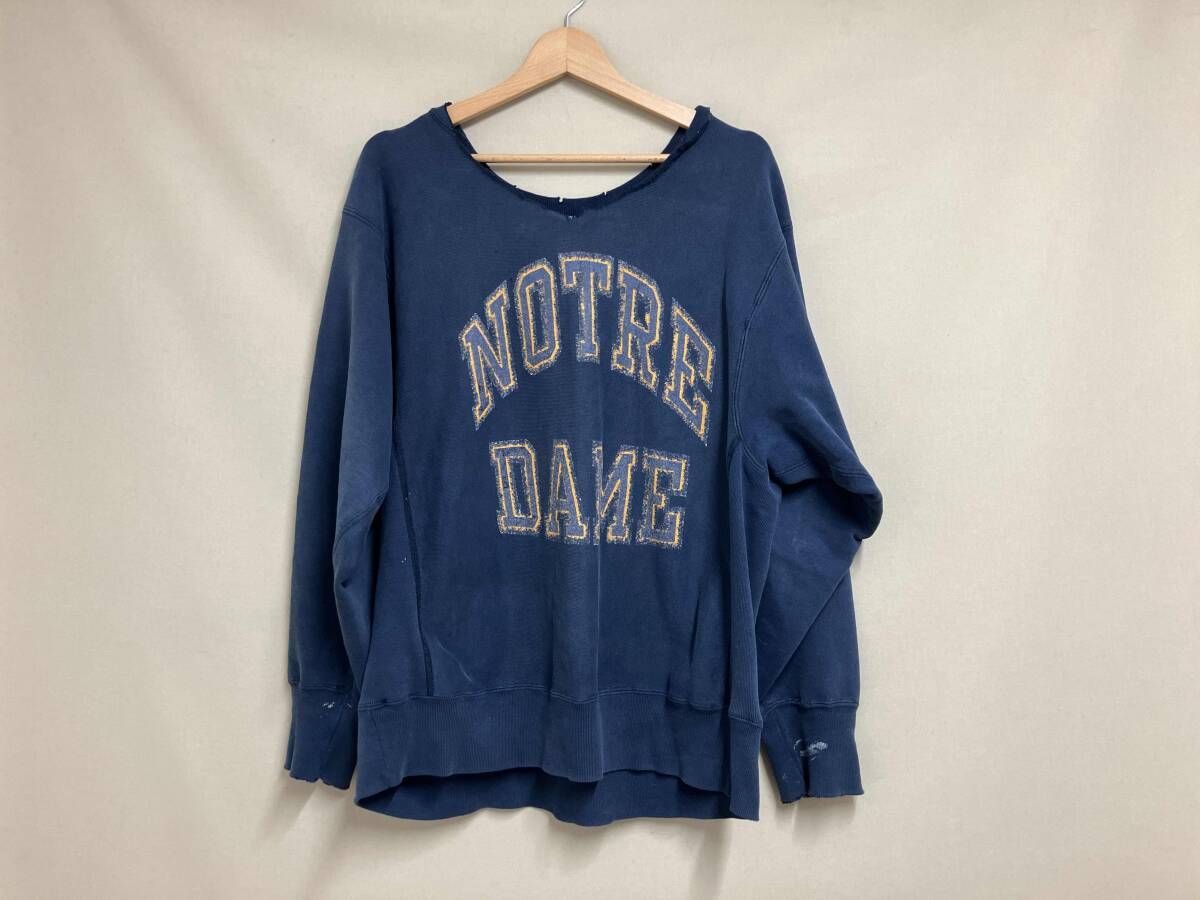 Champion チャンピオン リバースウィーブ 1980 s NOTRE DAME ネイビー カットオフ