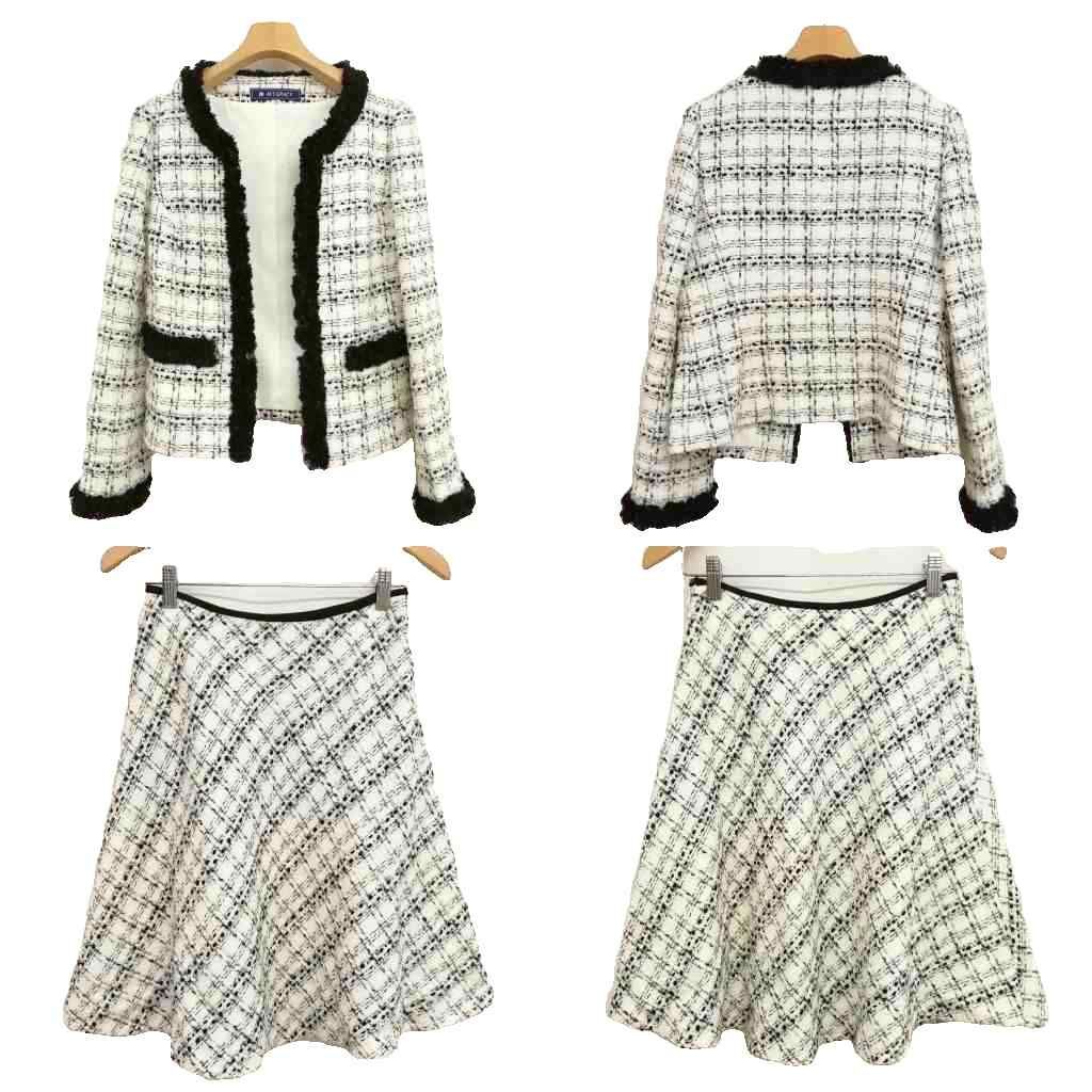 エムズグレイシー M'S GRACY ツイード スカート スーツ セットアップ