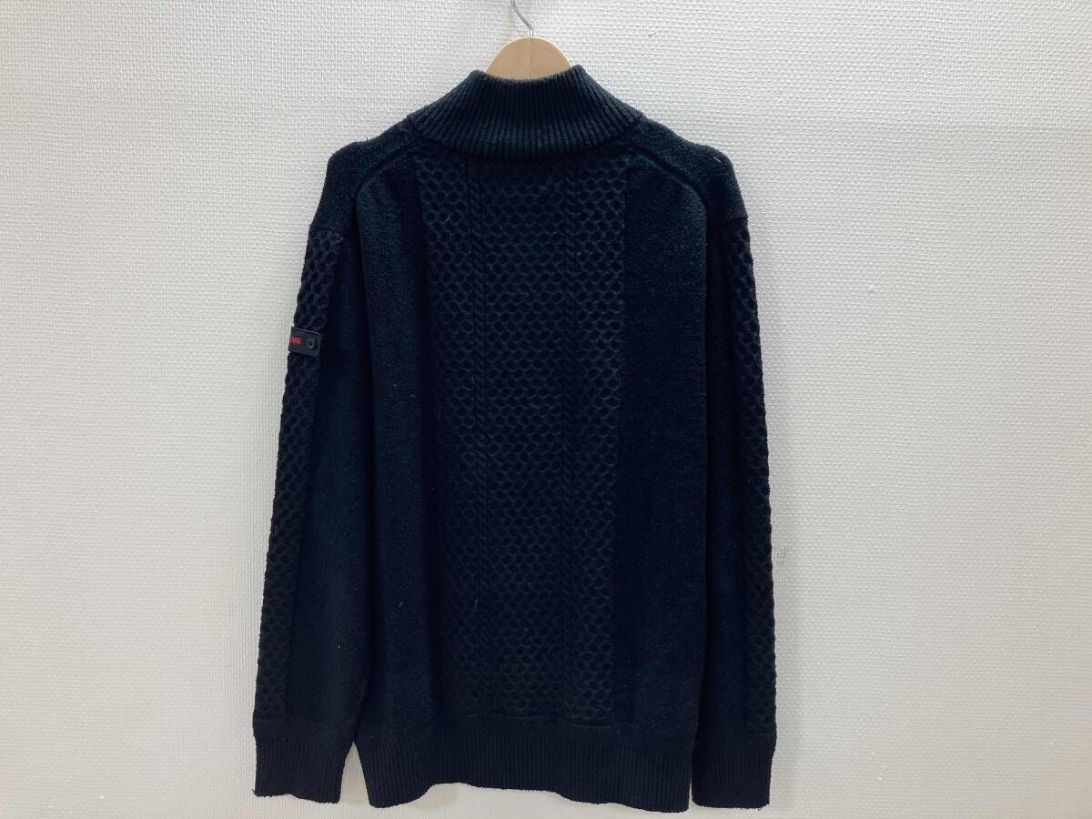 ニット ハーフジップ ブラック 秋