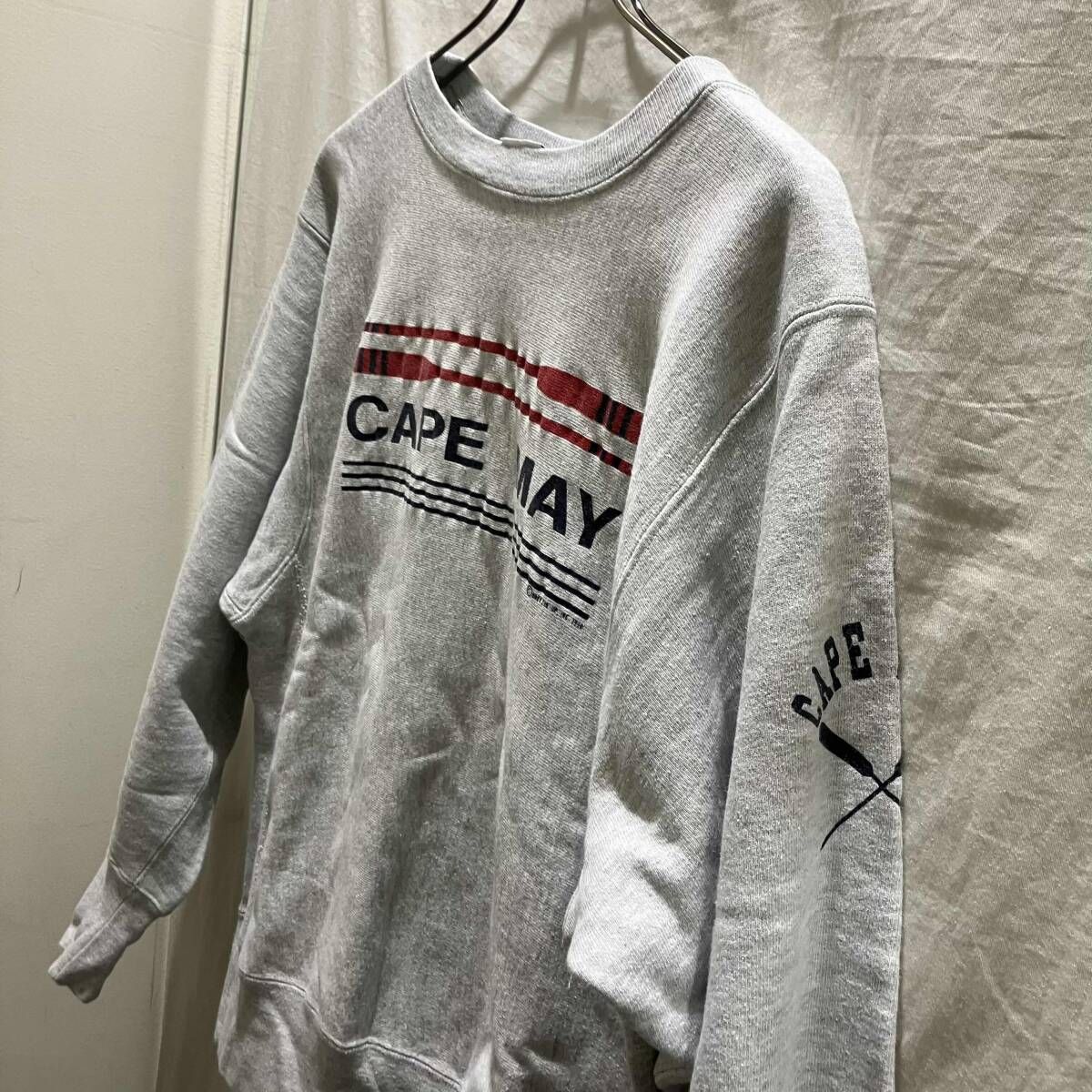 90 s championon reverse weave スウェット 刺繍タググレーCAPEMAY M チャンピオン