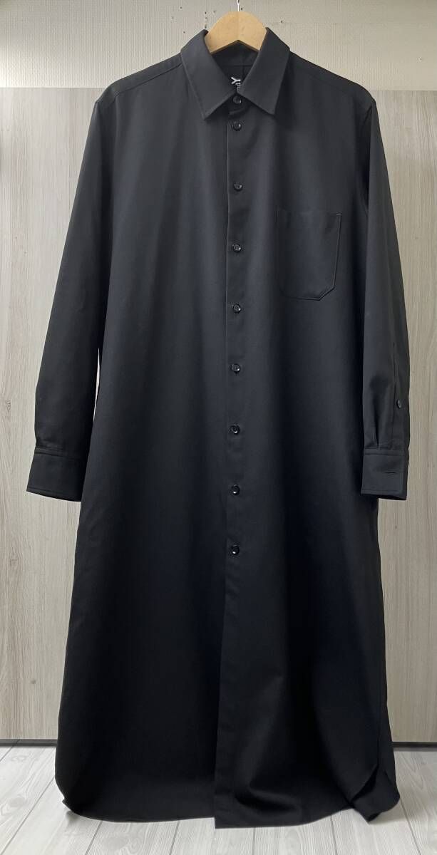 Ground Y グラウンドワイ GV-B06-100 ウール ロングドレスシャツ