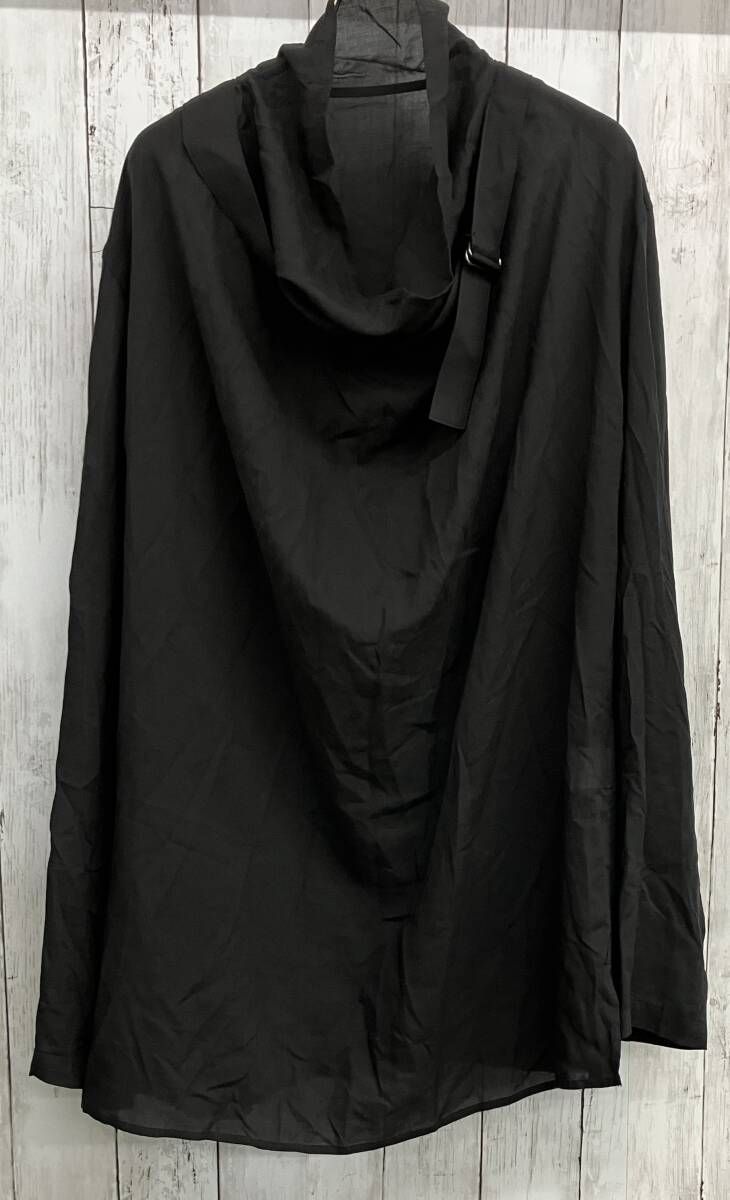 Yohji Yamamoto POUR HOMME LAWN DRAPE BLOUSE ヨウジヤマモトプールオム 長袖シャツ HM-B 03-200 ブラック size 2