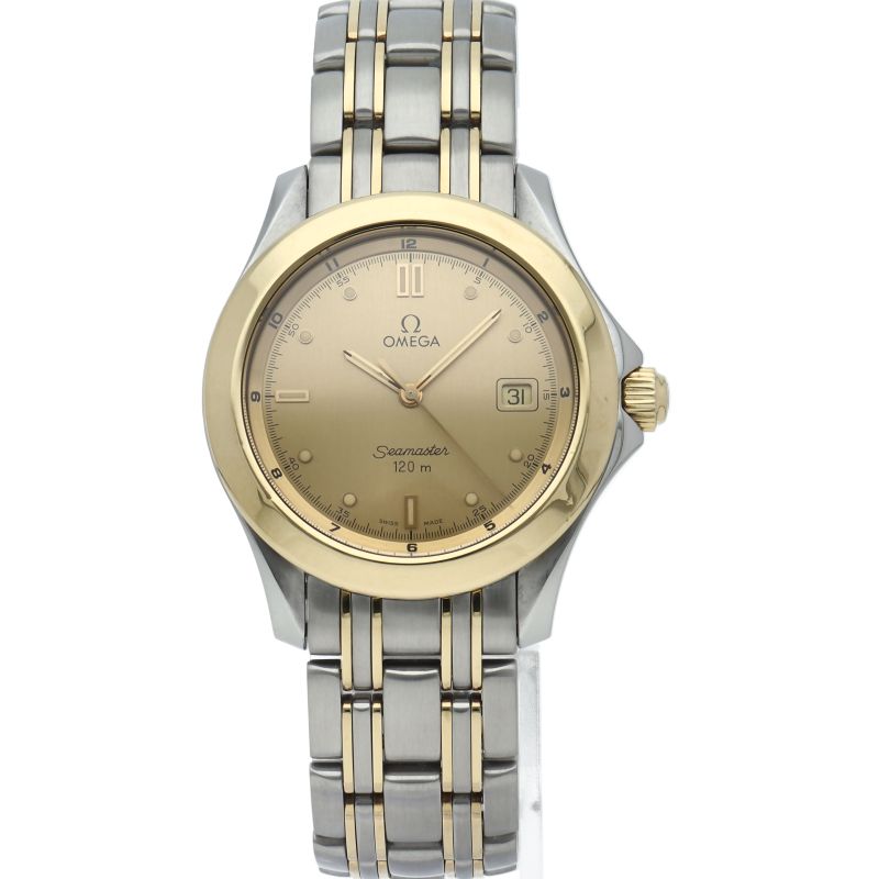 オメガ シーマスター120M クォーツ 36mm 2311.10 箱 K18YG/SS メンズ