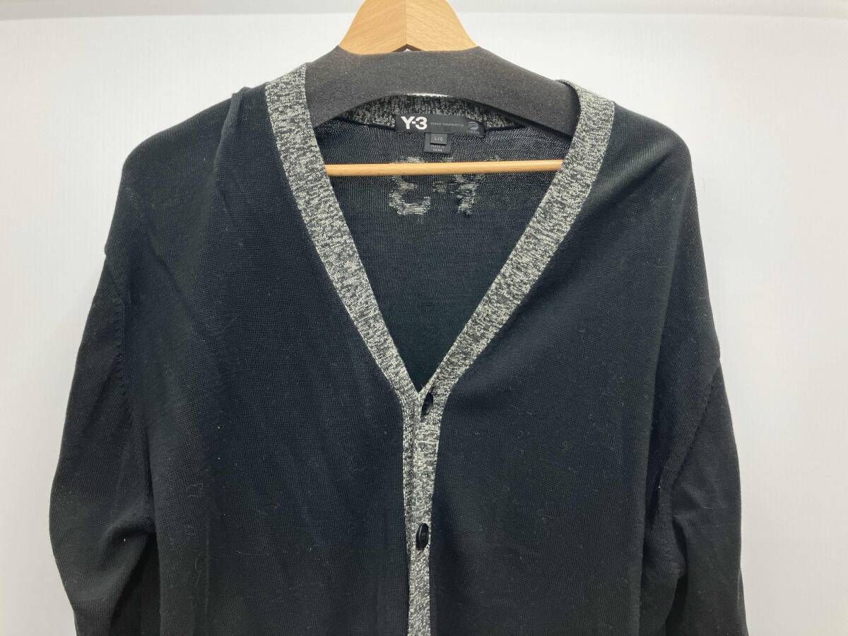 ヨージヤマモト　カーディガン サイズ3 ダークグレー Y-3 ワイスリー adidas YOHJI YAMAMOTO アディダス ヨウジヤマモト