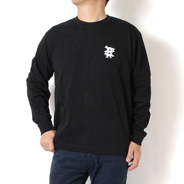 25 AWモデル メゾン キツネ MAISON KITSUNE メンズ スタント フォックス 長袖Tシャツ P 199 BLACK 2025-26 AW m-tops