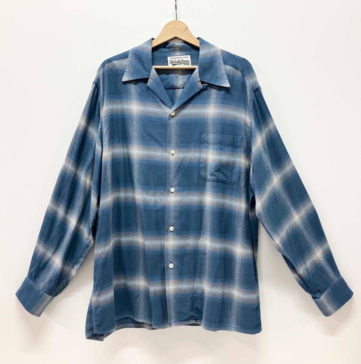 WACKO MARIA / 長袖シャツ/S/レーヨン/BLU/総柄// WACKO MARIA ワコ マリア 長袖シャツ サイズXL オンブレブルー