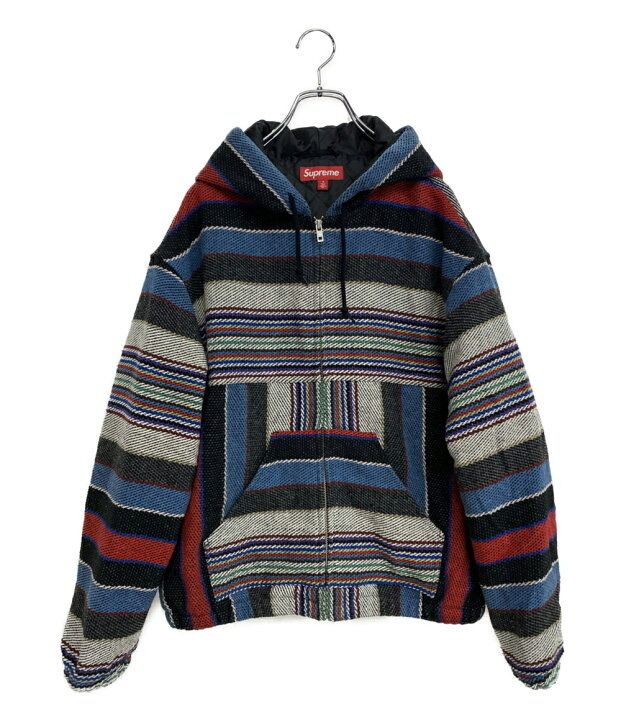 シュプリーム ジWOVEN STRIPE HOODED JACKET 25 SS サイズS Supreme