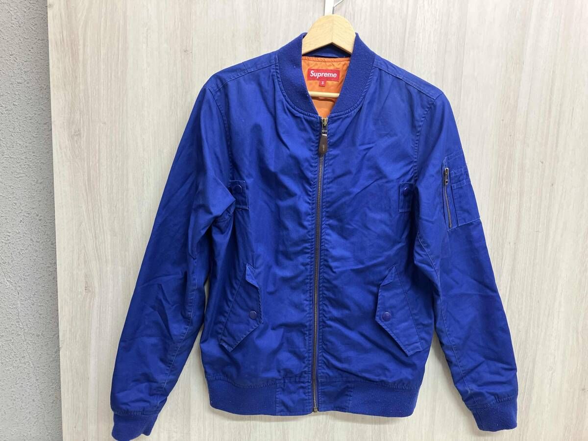 良い Supreme シュプリーム ジャケット MA-1 サイズS ブルー 青