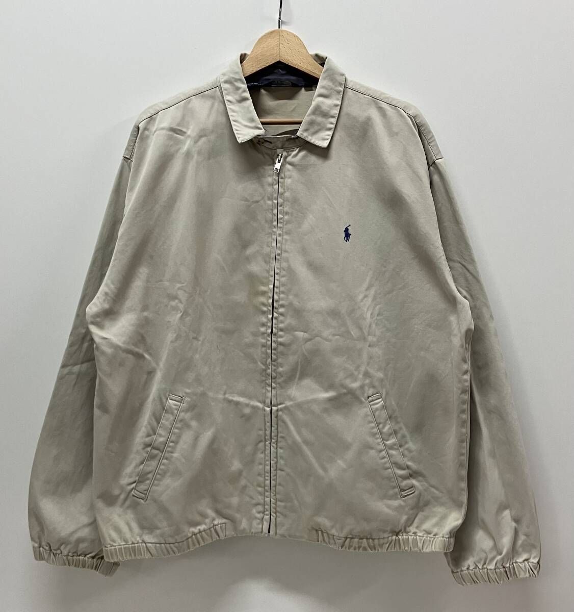 80s〜90s ポロ ラルフローレン ジャケット スイングトップ アメリカ製 USA製 80s～90s Polo Ralph Lauren Cotton Drizzler Jacket カーキ M