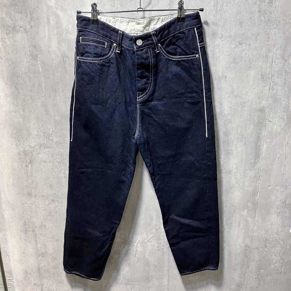 mina perhonen DN 4362 A always テーパードデニム パンツ サイズ36 ネイビー ミナペルホネン